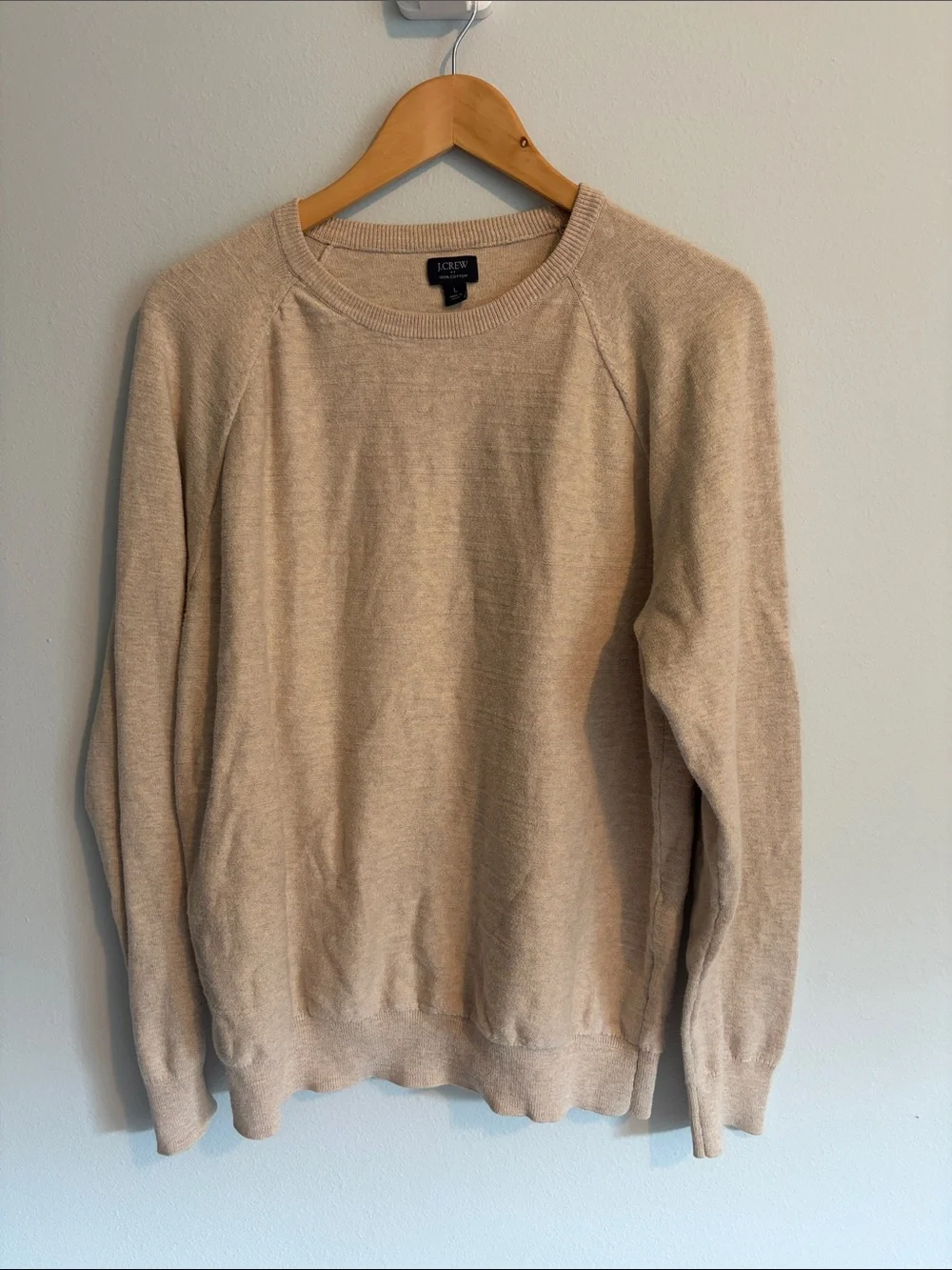 J. Crew Men’s Beige/Cream Crewneck Sweater